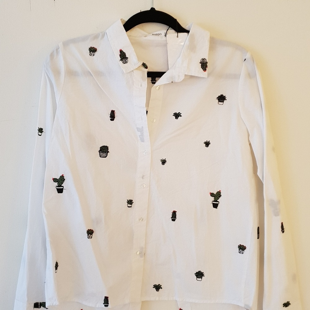 NWT MANGO Cactus Shirt